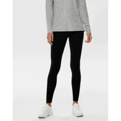 Leggings Ceinture élastiquée noir en coton