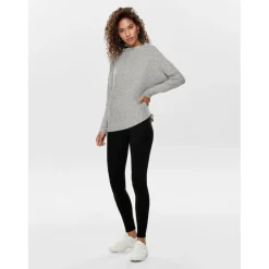 Leggings Ceinture élastiquée noir en coton