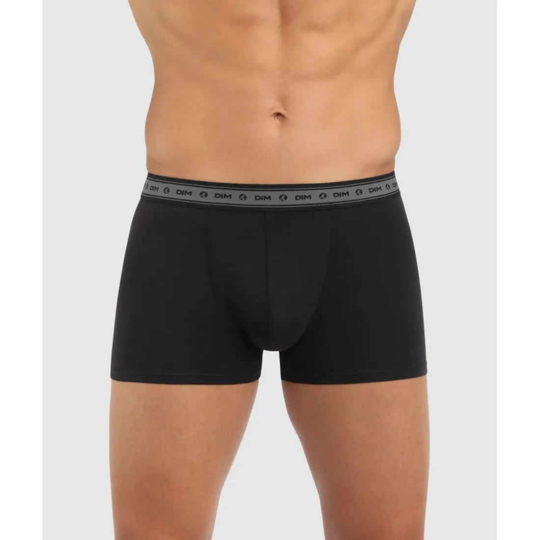 Lot 3 Boxer homme noir/gris perle en coton