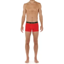 Lot de 2 boxer en coton noir et rouge