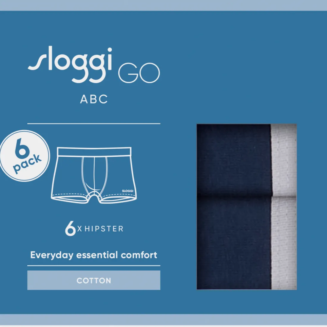 Lot de 6 boxer homme marine en coton