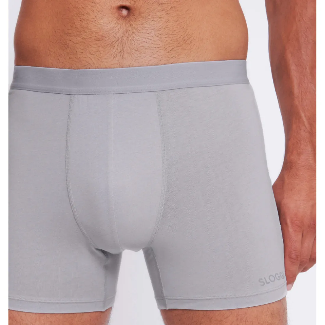 Lot de 2 boxer long homme gris platine en coton