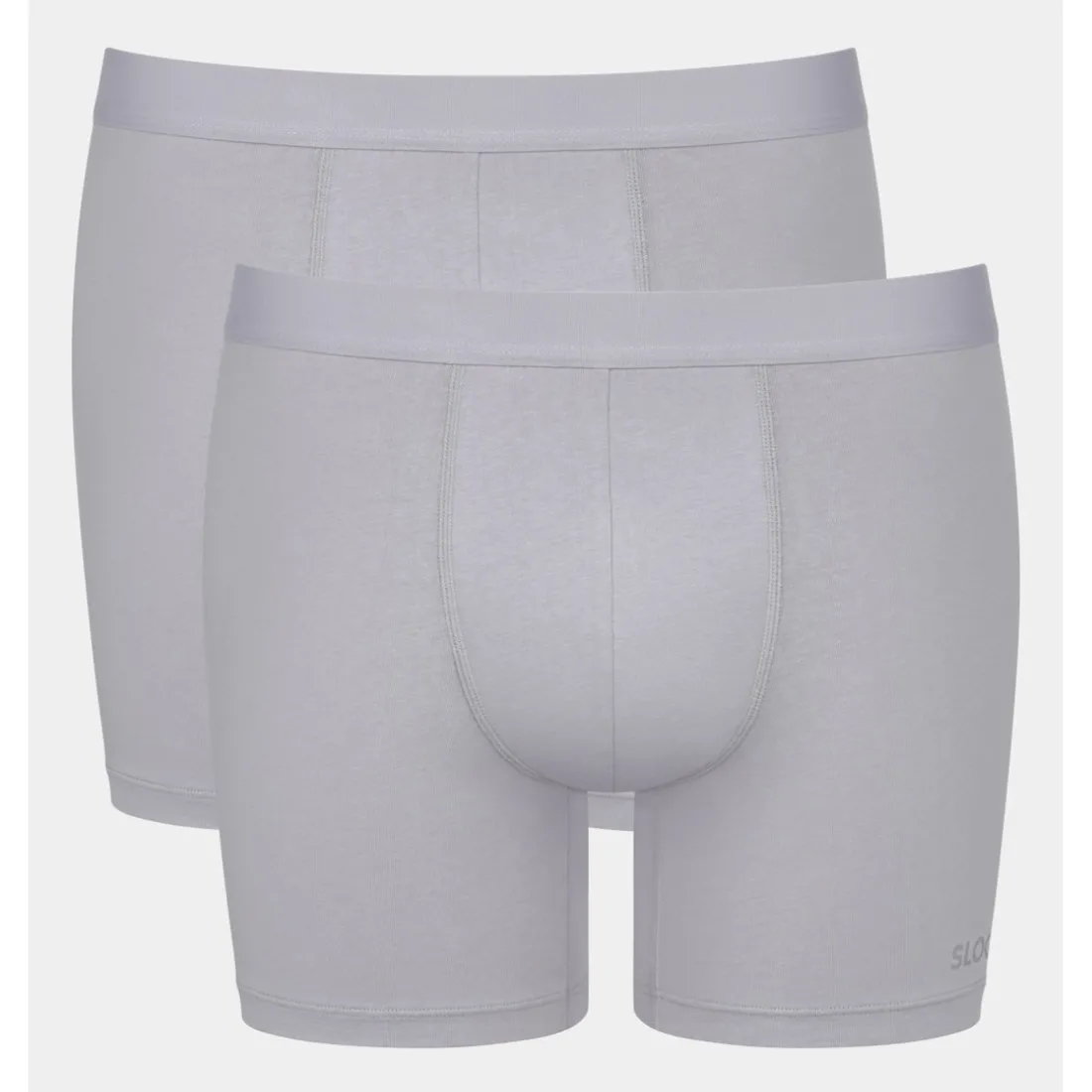 Lot de 2 boxer long homme gris platine en coton