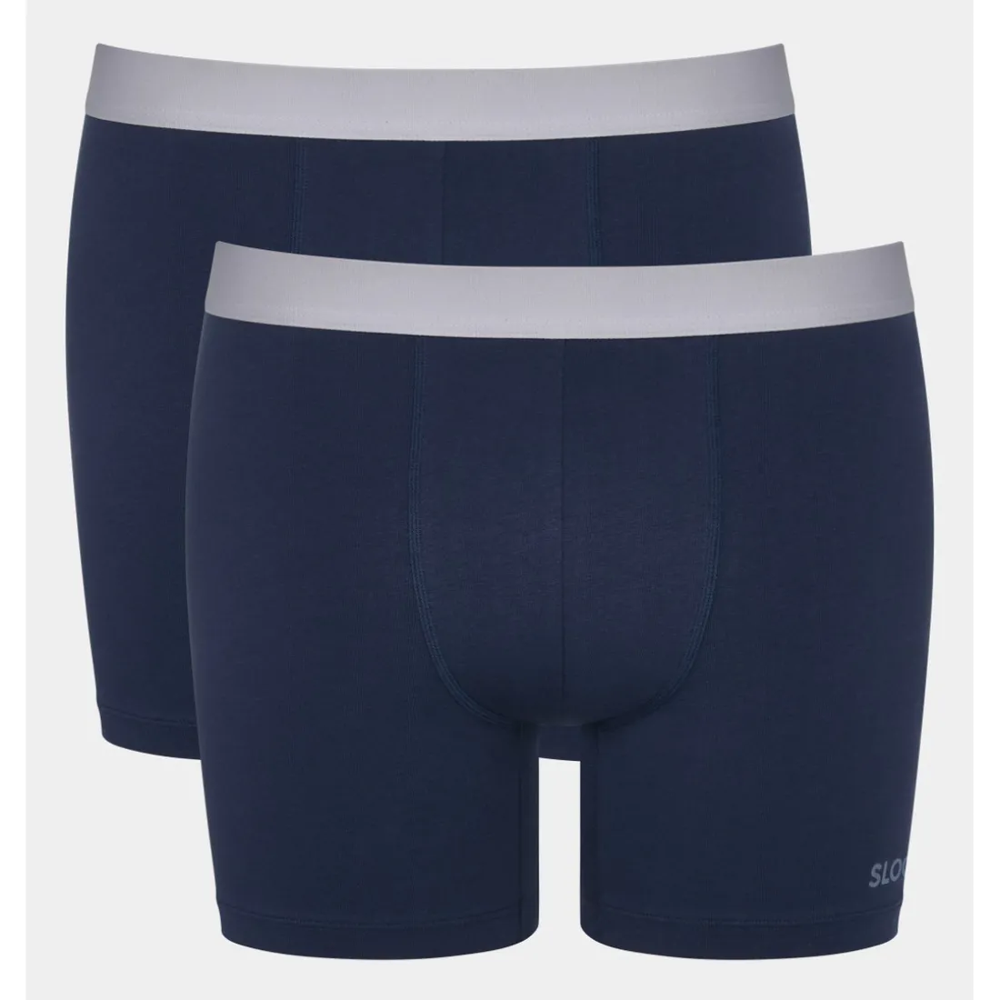 Lot de 2 boxer long homme marine en coton