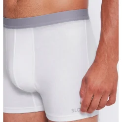Lot de 2 boxer long homme blanc en coton