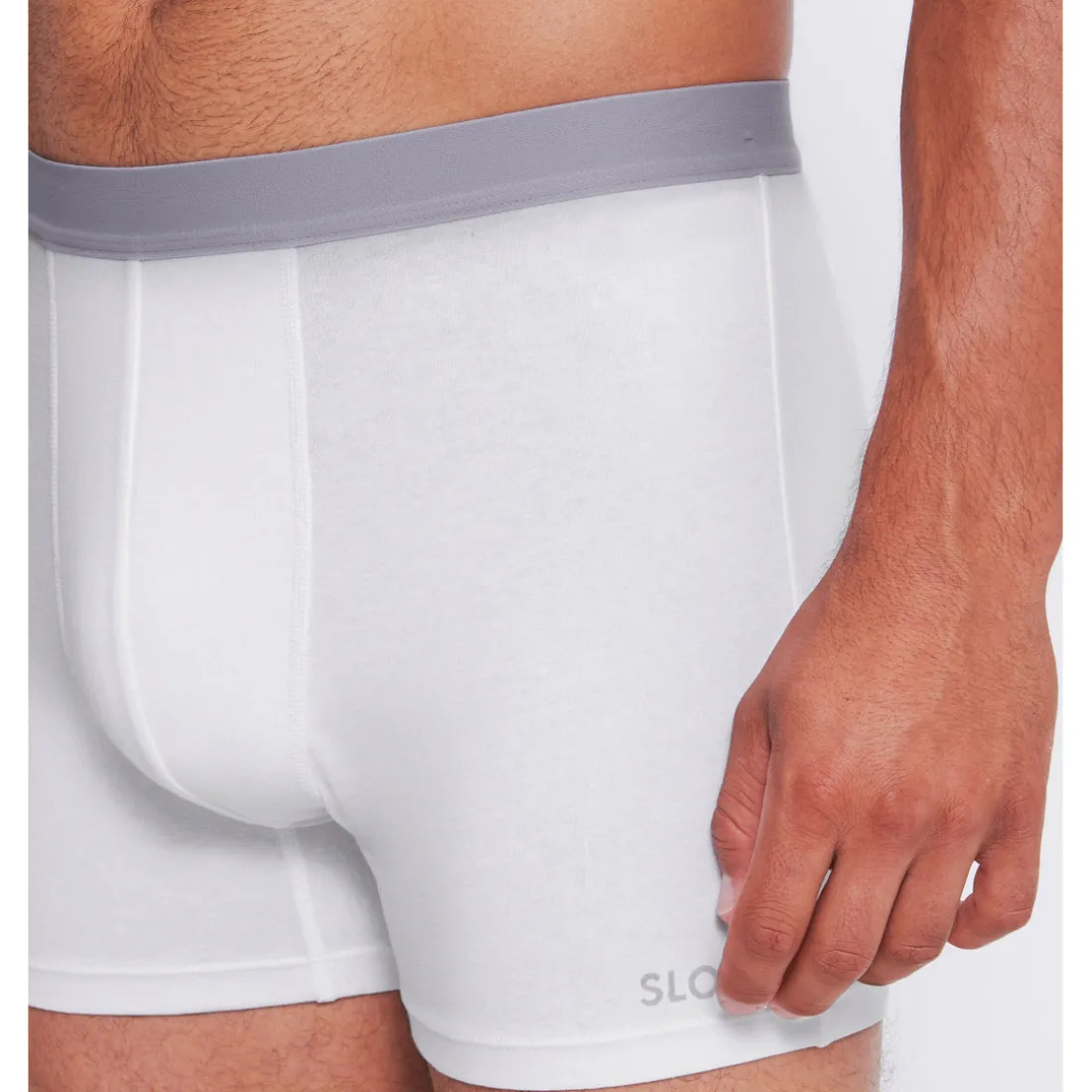 Lot de 2 boxer long homme blanc en coton