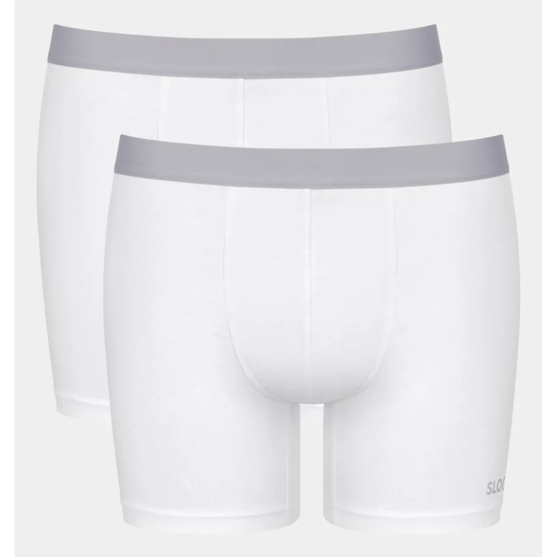 Lot de 2 boxer long homme blanc en coton