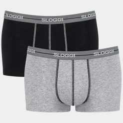 Lot de 2 Boxers blanc et noir courts Homme Multicolore