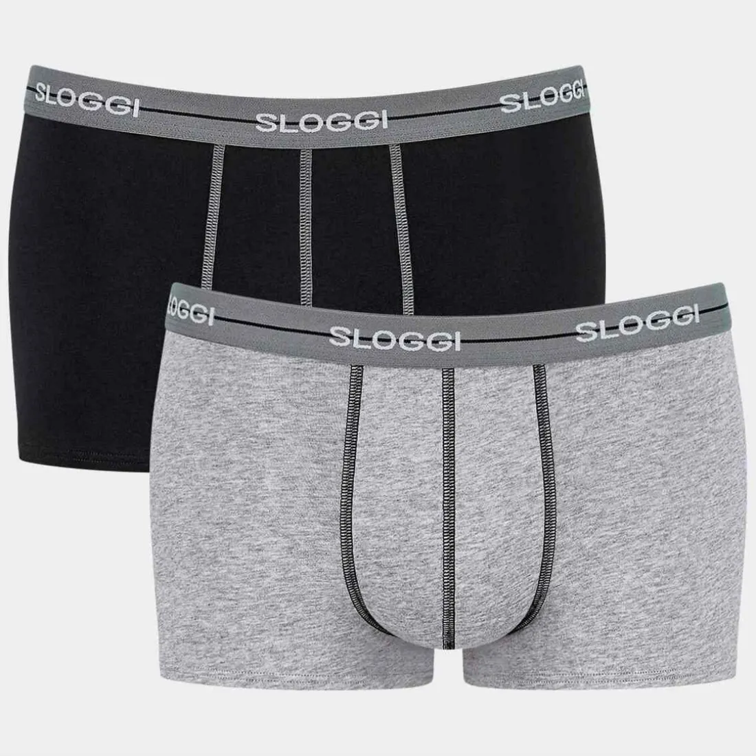 Lot de 2 Boxers blanc et noir courts Homme Multicolore