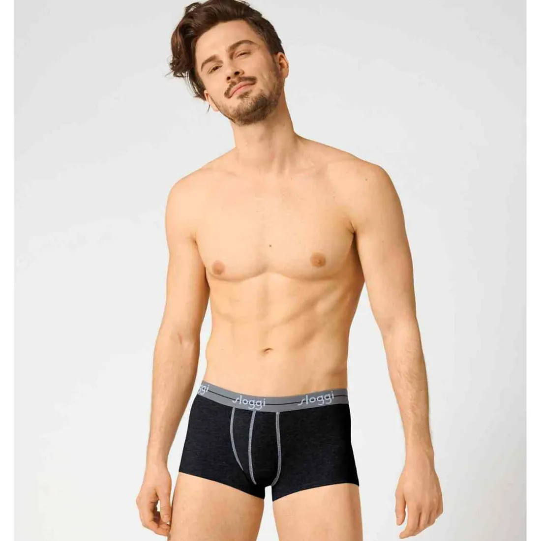 Lot de 2 Boxers blanc et noir courts Homme Multicolore