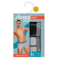 Lot de 2 Boxers blanc et noir courts Homme Multicolore