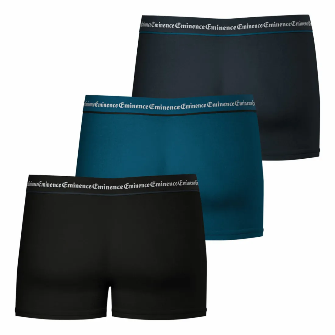 Lot de 3 boxers Business bleu en coton pour homme