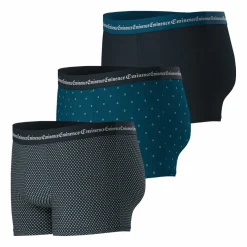Lot de 3 boxers Business Print bleu en coton pour homme