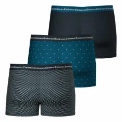 Lot de 3 boxers Business Print bleu en coton pour homme