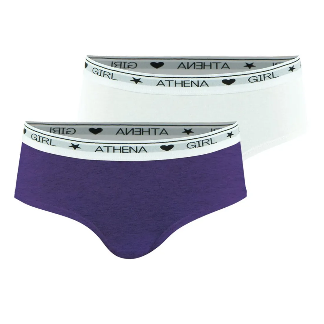 Lot de 2 boxers fille Coton Ultra Doux violet