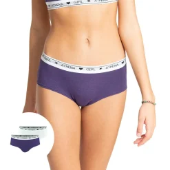 Lot de 2 boxers fille Coton Ultra Doux violet