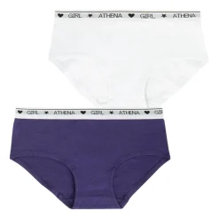 Lot de 2 boxers fille Coton Ultra Doux violet