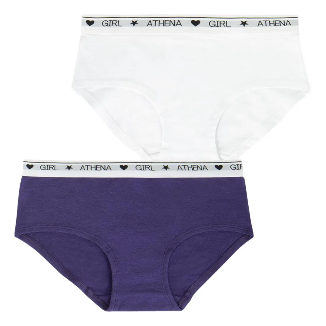 Lot de 2 boxers fille Coton Ultra Doux violet