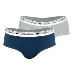 Lot de 2 boxers fille Coton Ultra Doux Athena Fille gris