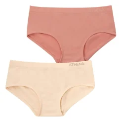 Lot de 2 boxers fille Sans Couture Fashion Athena Fille beige