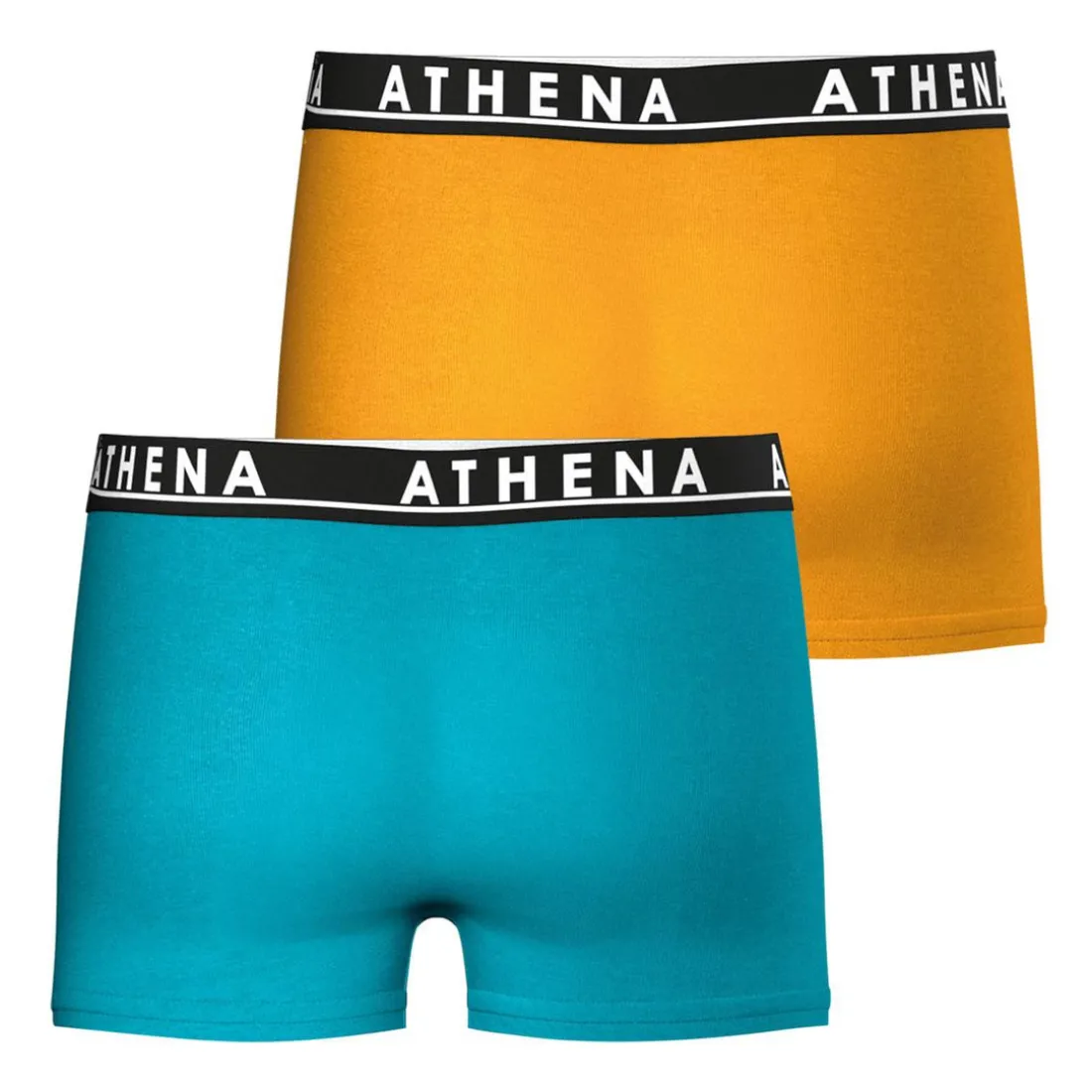Lot de 2 boxers garçon Citypack Easy Color bleu en coton