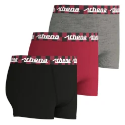 Lot de 3 boxers garçon Easy Fun Athena noir en coton