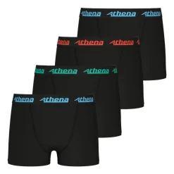 Lot de 4 boxers garçon My Petit Prix Athena noir en coton