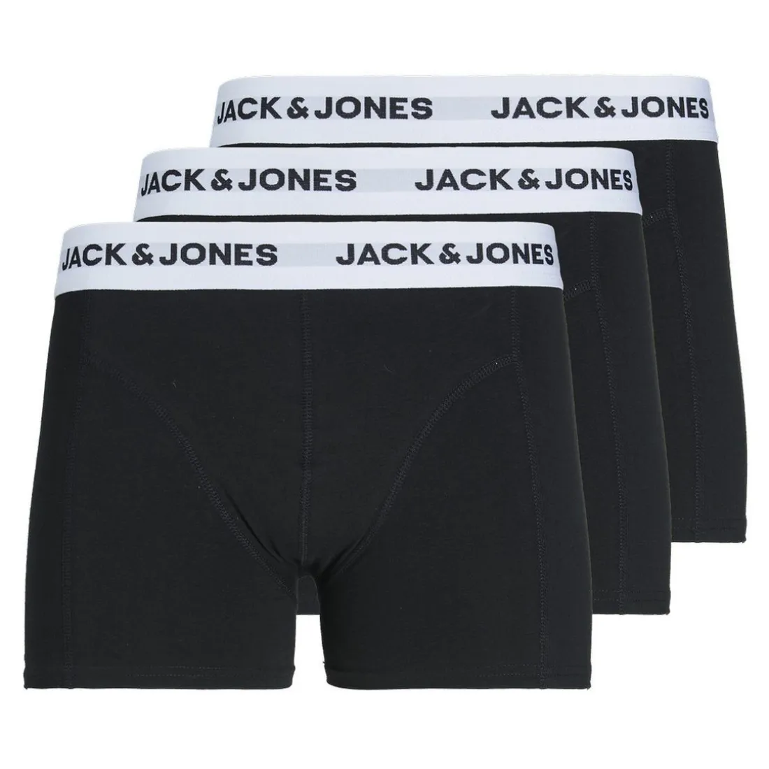 Lot de 3 Boxers Homme - Trunks Noir en coton Greg