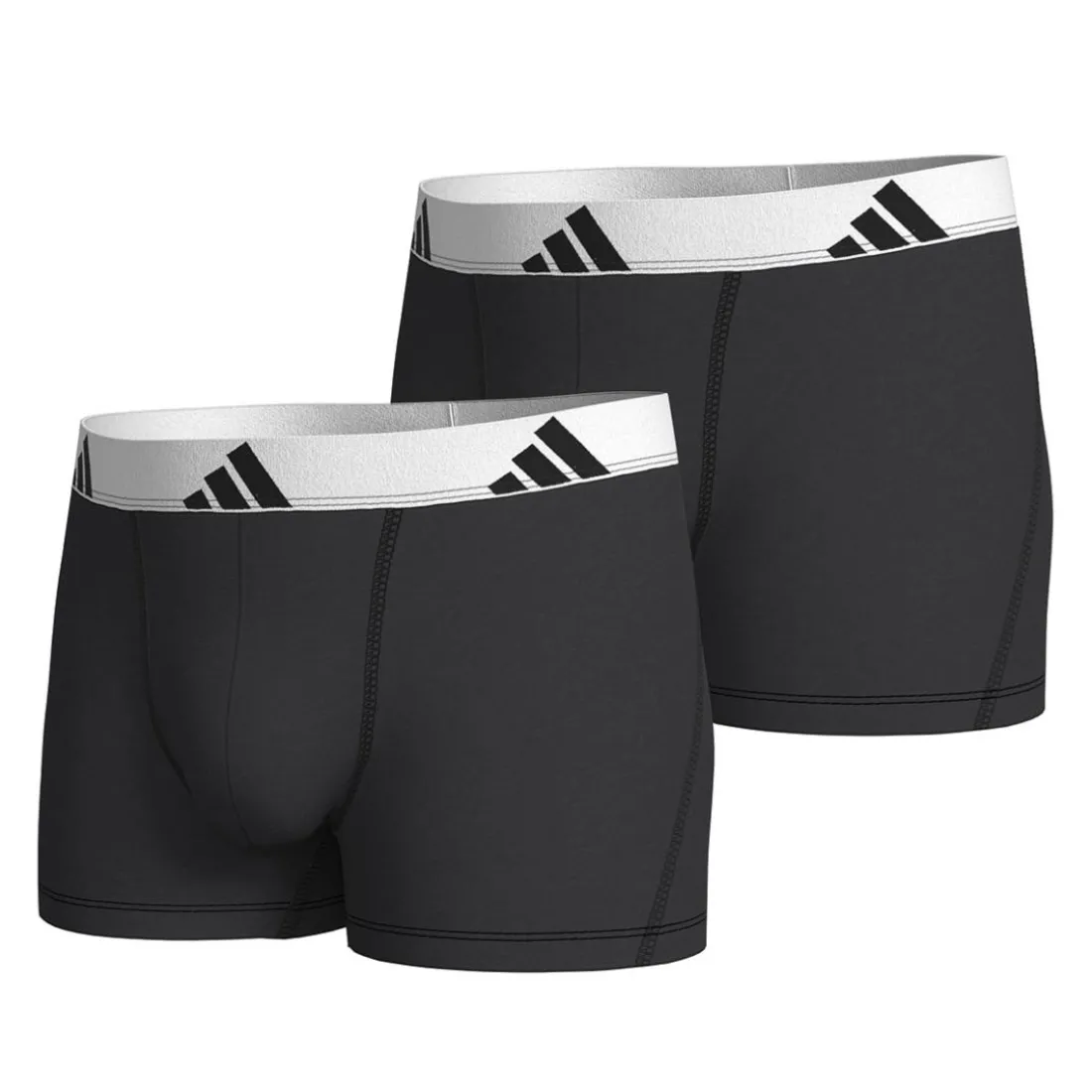 Lot de 2 boxers homme Active Flex Cotton Adidasport blanc en coton noir