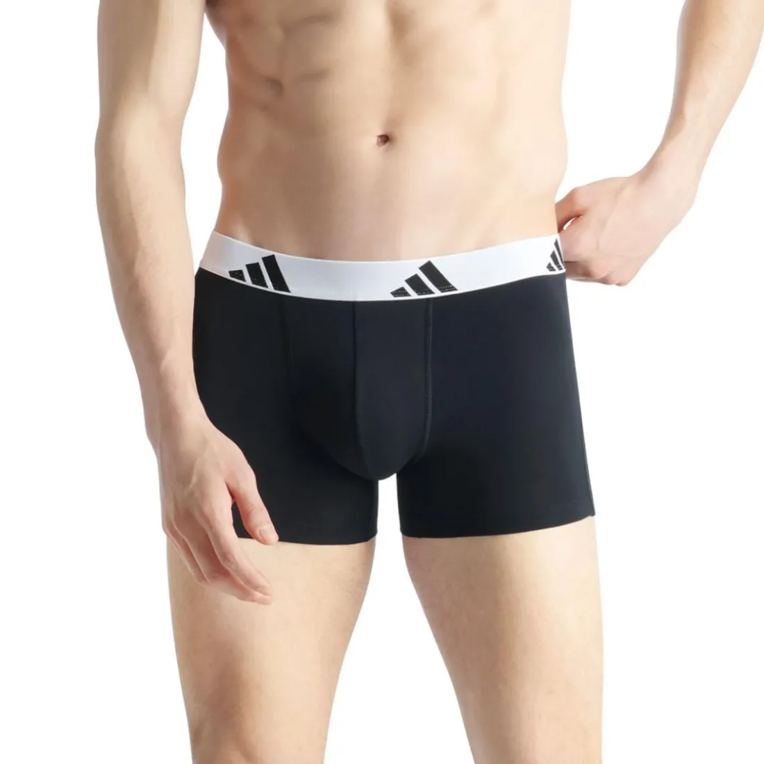 Lot de 2 boxers homme Active Flex Cotton Adidasport blanc en coton noir