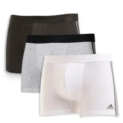Lot de 3 boxers homme Active Flex Coton 3 Stripes Adidas blanc