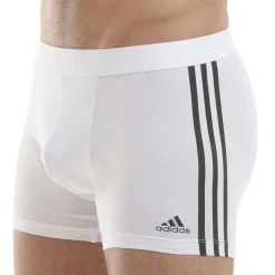 Lot de 3 boxers homme Active Flex Coton 3 Stripes Adidas blanc