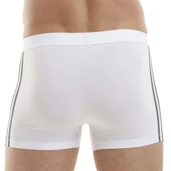 Lot de 3 boxers homme Active Flex Coton 3 Stripes Adidas blanc