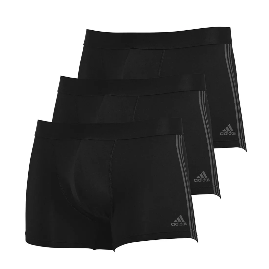 Lot de 3 boxers homme Active Flex Coton 3 Stripes Adidas noir