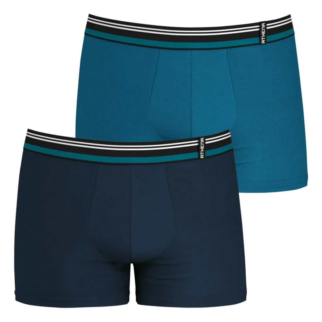 Lot de 2 boxers homme Duo Eco bleu en coton