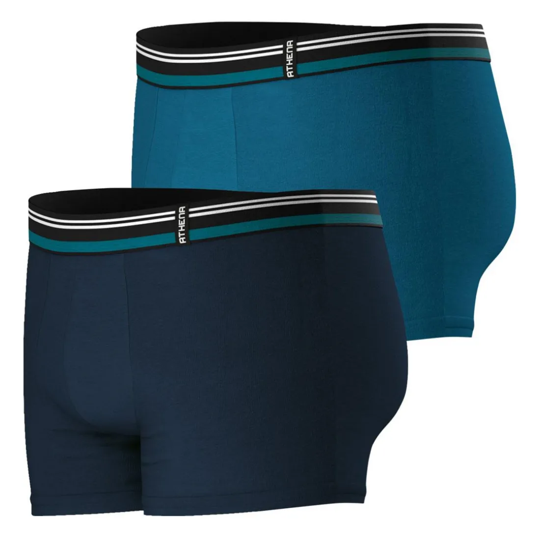 Lot de 2 boxers homme Duo Eco bleu en coton