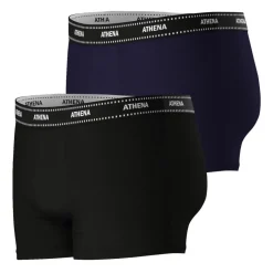Lot de 2 boxers homme Duo Essentiel Athena bleu en coton