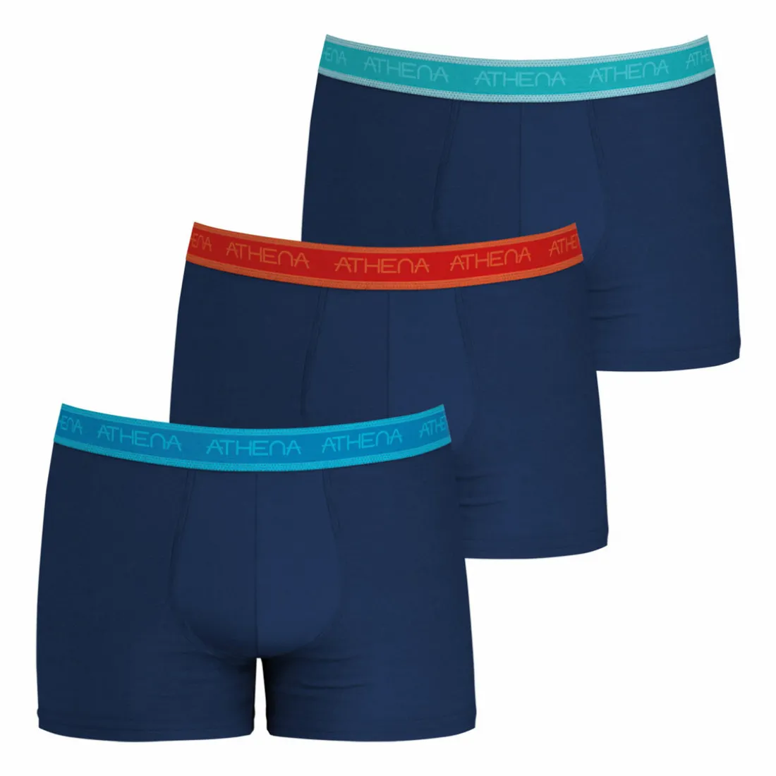 Lot de 3 boxers homme Easy Bio Bleu en coton