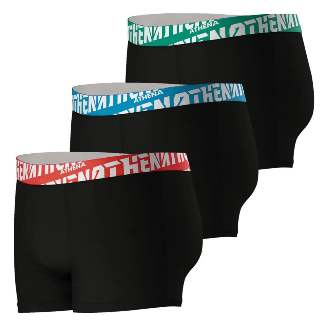 Lot de 3 boxers homme easy sport Athena noir en coton