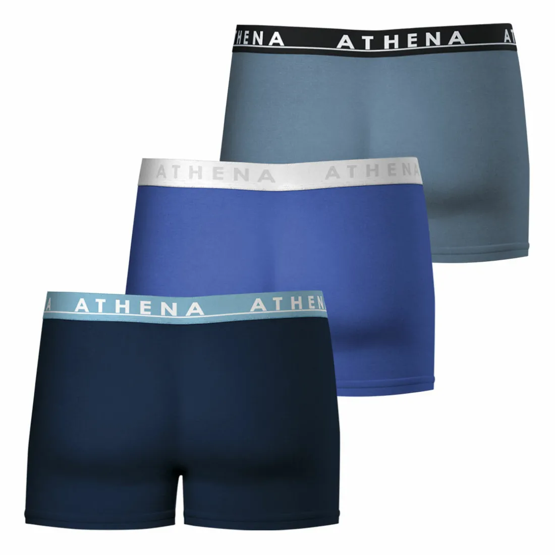 Lot de 3 boxers homme Easy Color Bleu en coton