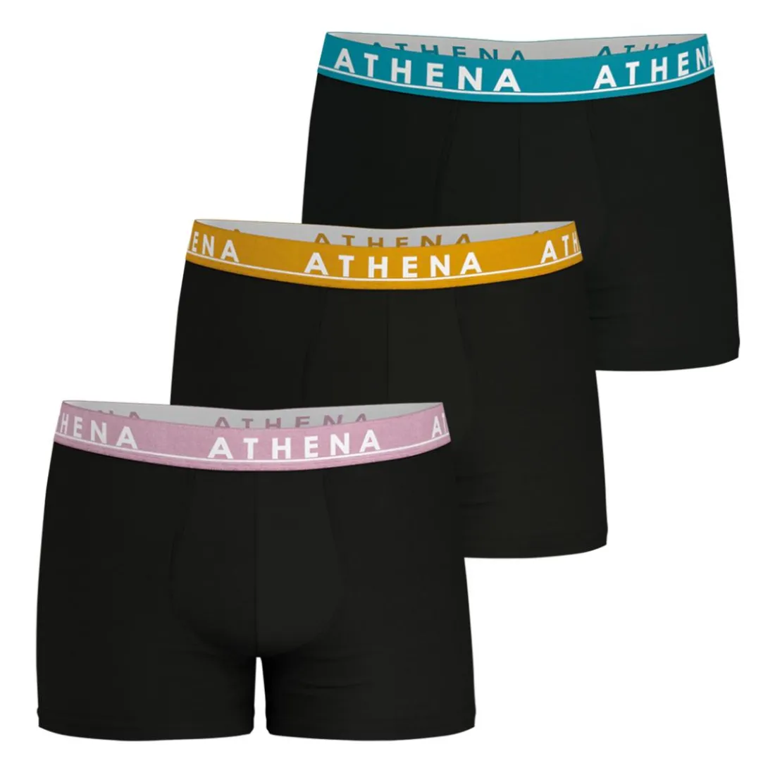 Lot de 3 boxers homme Easy Color Athena noir en coton