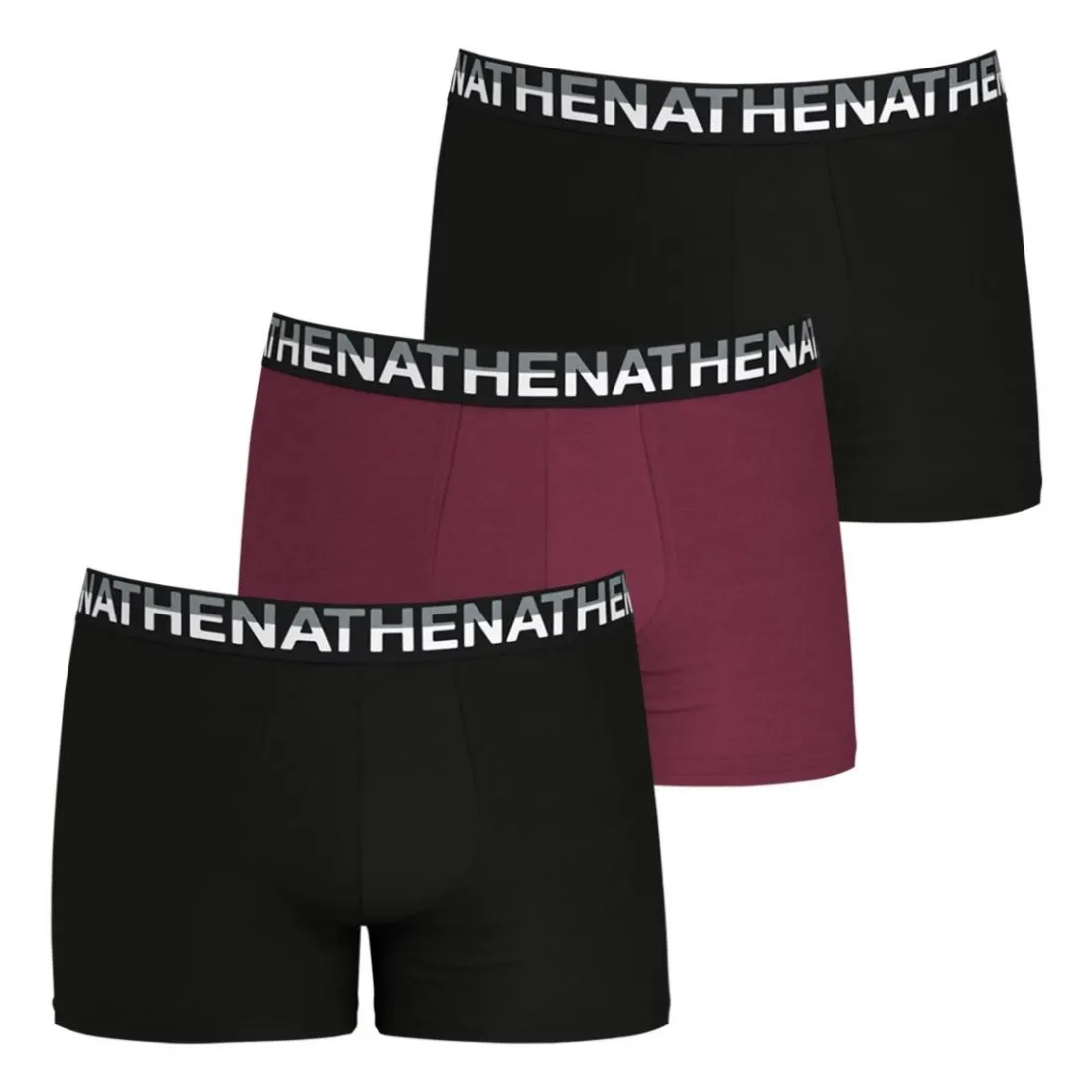 Lot de 3 boxers homme Eco Pack Athena noir en coton multicolore