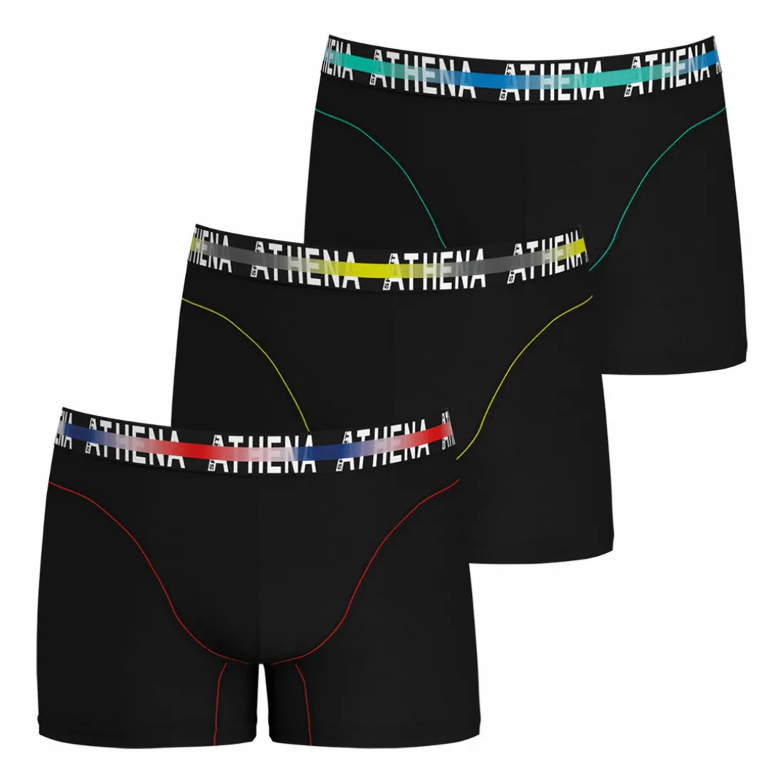Lot de 3 boxers homme Endurance 24h Noir en coton