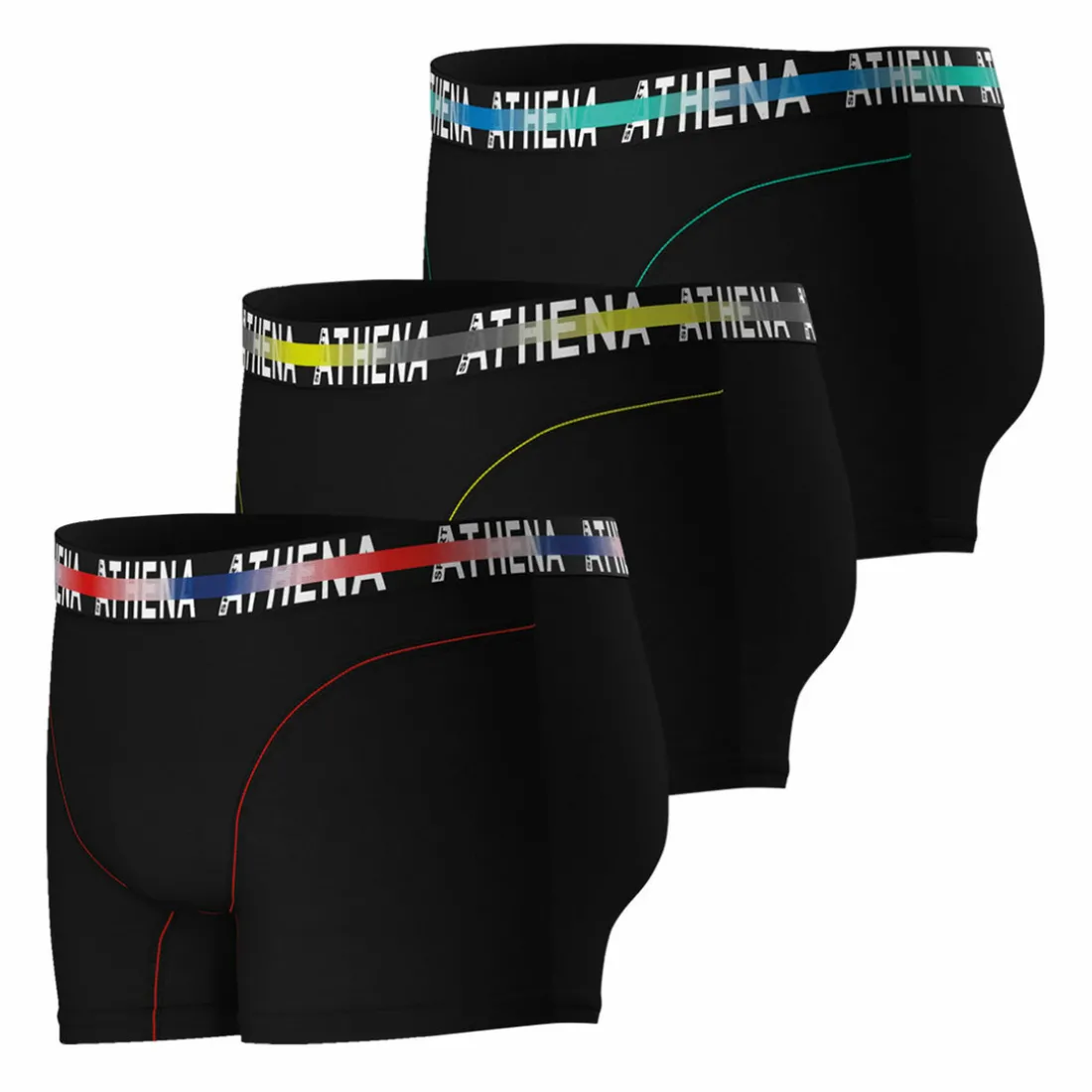 Lot de 3 boxers homme Endurance 24h Noir en coton