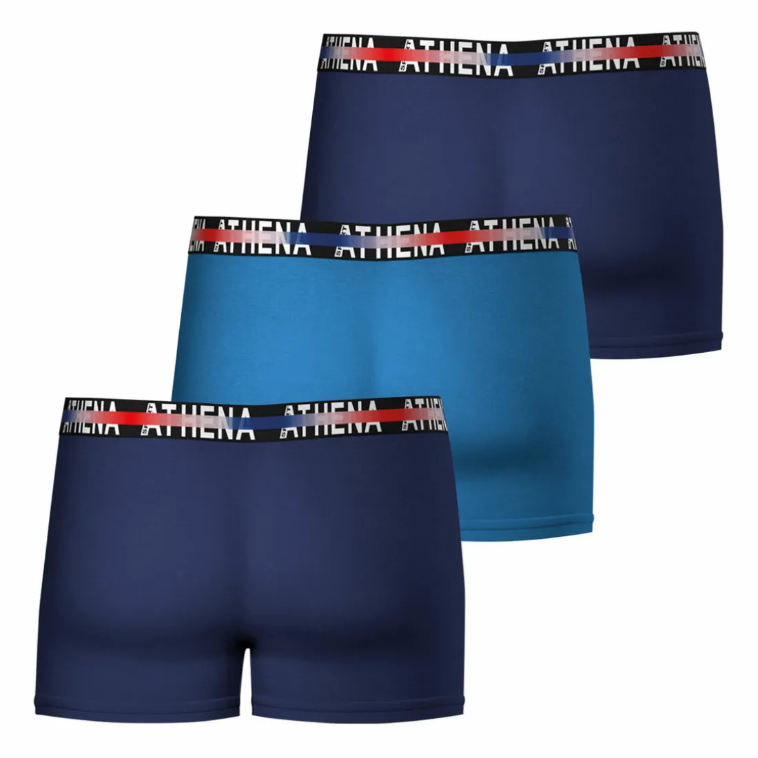 Lot de 3 boxers homme Endurance 24h Bleu en coton