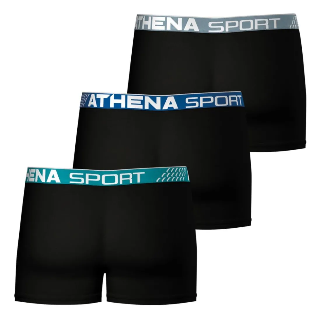 Lot de 3 boxers homme Fresh Athena noir