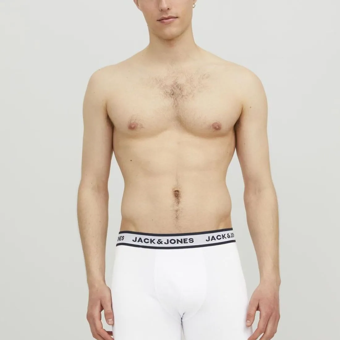 Lot de 3 Boxers Long Gris/Noir en Coton - Amil