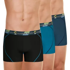 Lot de 3 boxers long homme - Bleu