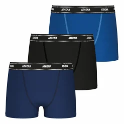 Lot de 3 boxers My Petit Prix bleu en coton pour garçon