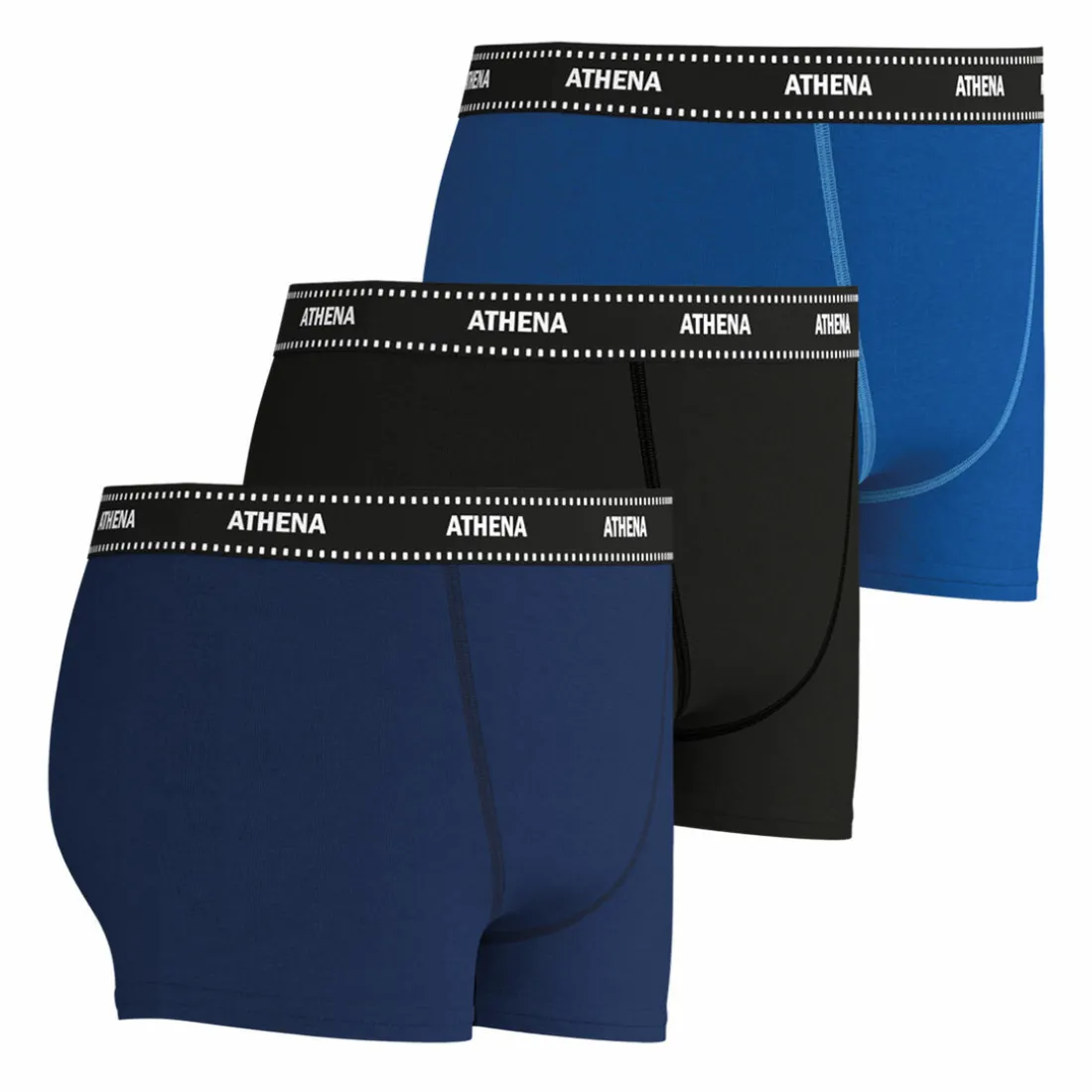 Lot de 3 boxers My Petit Prix bleu en coton pour garçon